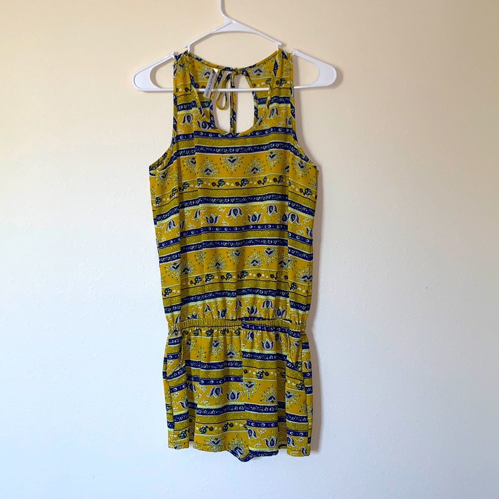 Yellow short romper! Size M